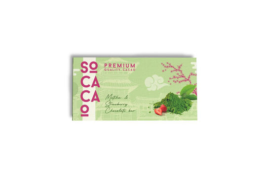 Matcha and strawberry chocolate bar