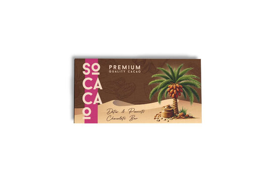 Dates and peanuts chocolate bar