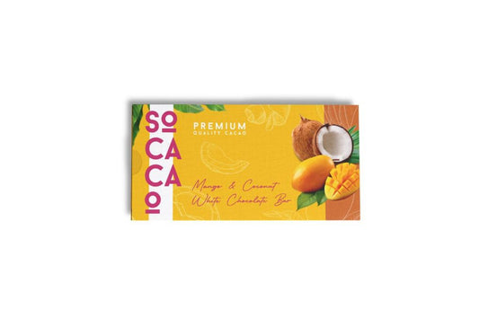 Mango and coconut chocolate bar