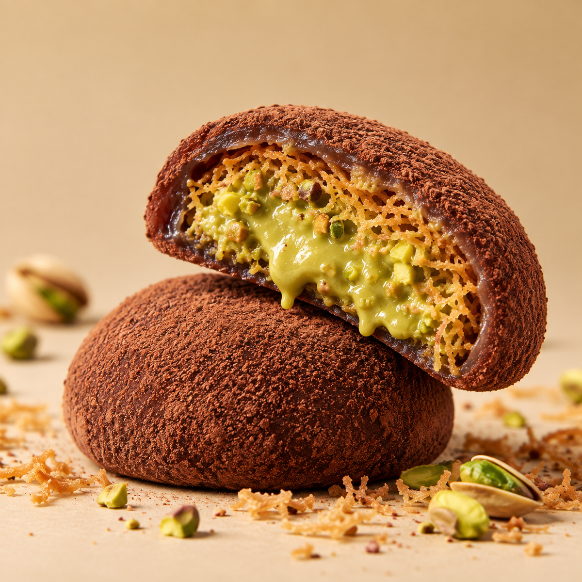 Dubai Chocolate Mochi (Pistachio Kunafah)