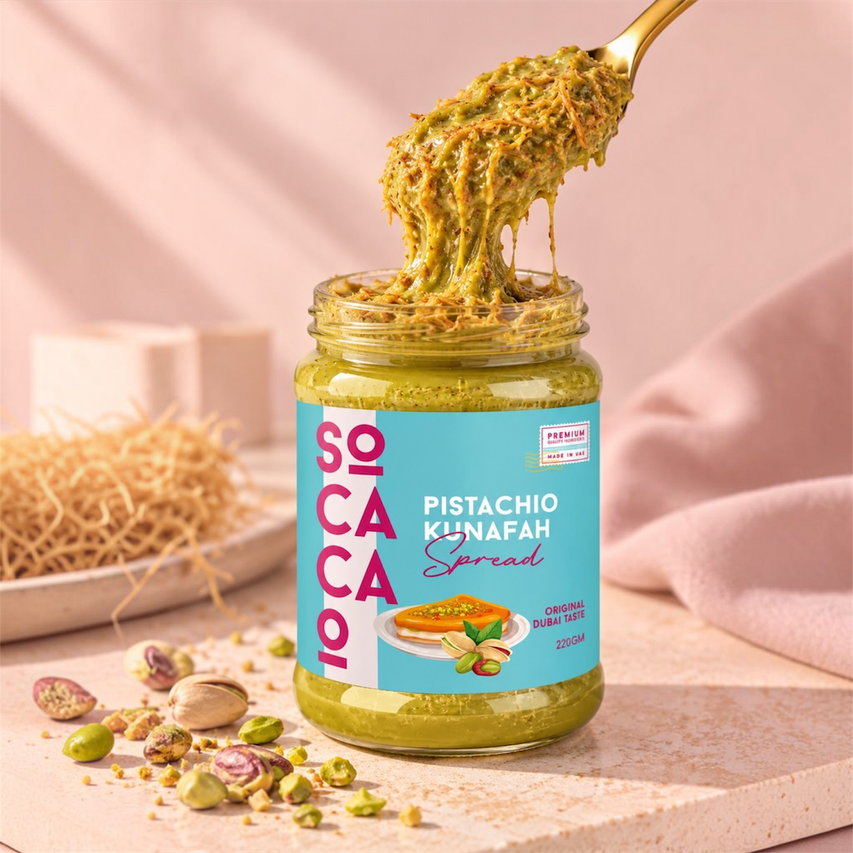 Pistachio Kunafah Spread