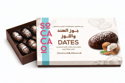 Coconut + almond + covered with chocolate